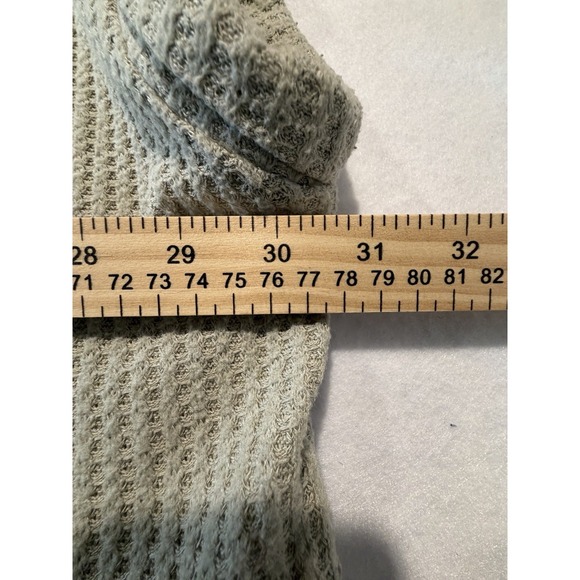 BKE Waffle Knit Oversized Center Seam Front Top Dusty Green XL - Picture 6 of 8